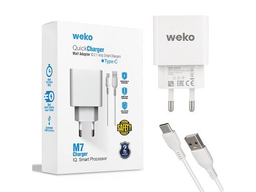 Адаптер за бързо зареждане комплект с кабел USB C-type