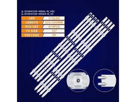 Диодни ленти комплект 8 бр/pcs JL.D550A1330-408AL/R-M_V02  V0T7-550SMA/B-R0