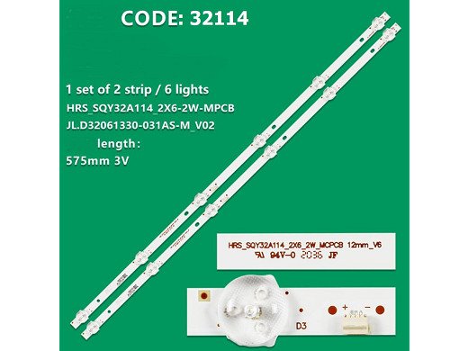 Диодни ленти комплект 2 бр/pcs HRS_SQY32A114_2X6_2W_MCPCB set-2