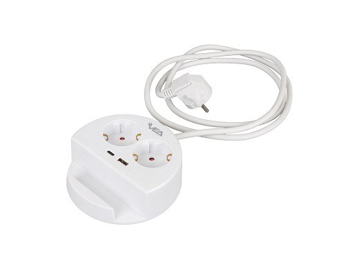 VEA VE-G1102C - групова розетка със стойка за телефон с 2 USB и TYPE-C порт