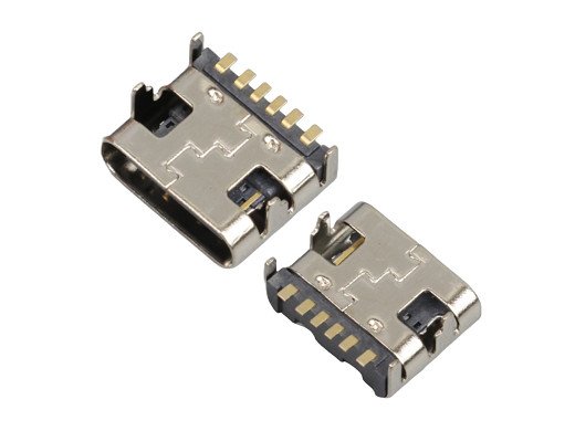 Букса TYPE-C Plug 6pins IC-266B-6