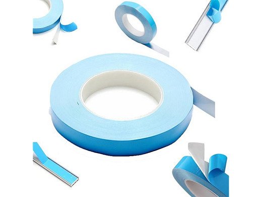 Високотемпературна двойнозалепваща лента 3 mmX50M  синя