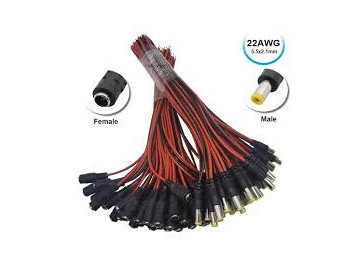 DC Cable For CCTV 22AWG 5.5x2.1 mm CCTV 20cm