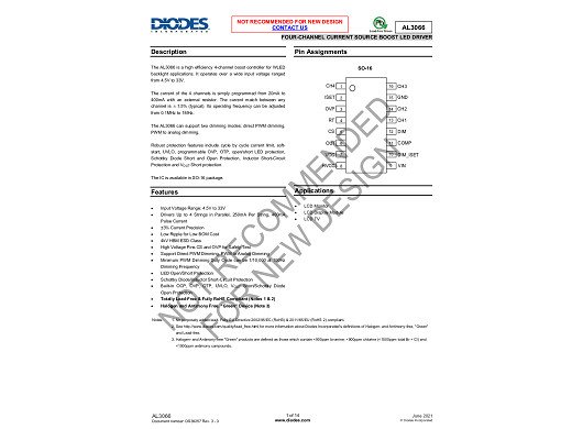 Интегр.схема AL3066S16-13 SOP-16