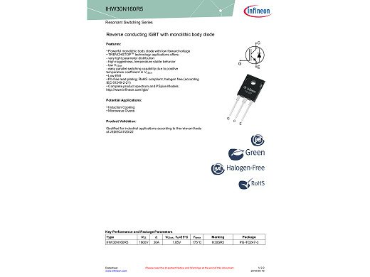 Транзистор IGBT IHW30N160R5 H30SR5  TO-247