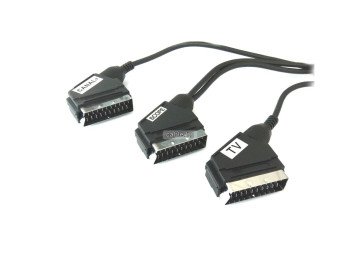Аудио видео кабел SCART - SCART M (IN)+SCART M SCART 46