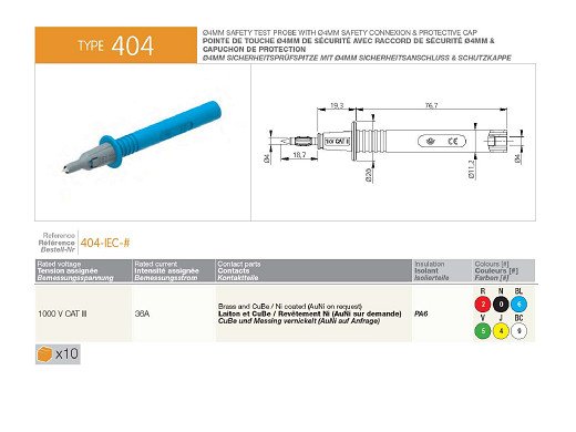 Сонди за мултиметерTT-404R 4mm